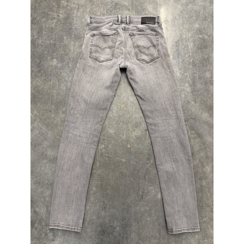 Diesel SLEENKER-X Stretch Slim Skinny Grey Men's‎ Distressed  Jeans W30 L32 - Picture 6 of 7